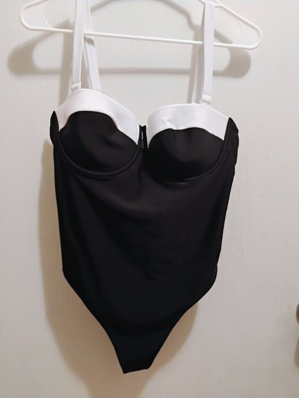 Black & white one piece swimsuit from express